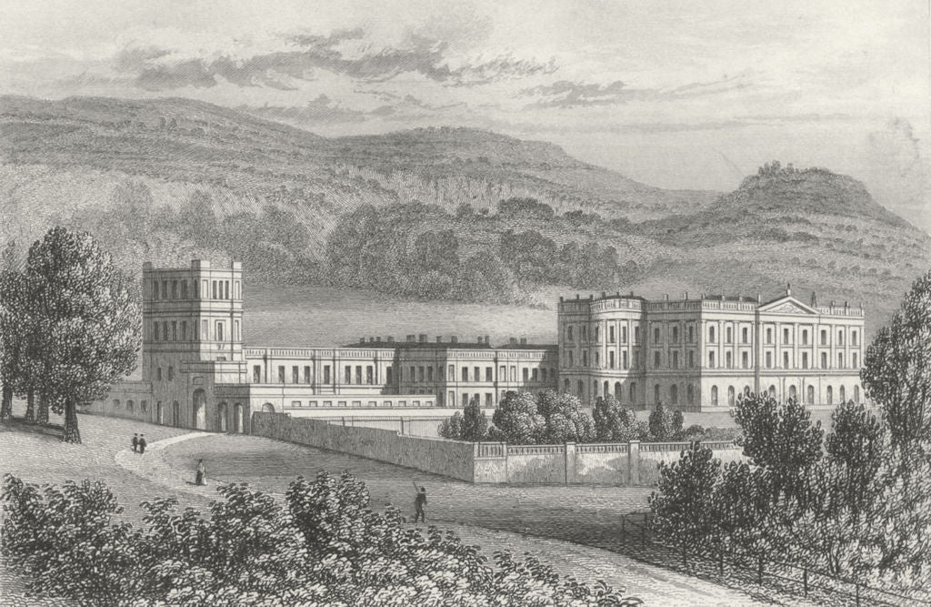 DERBYS. Chatsworth, Derbyshire Duke Devon c1840 old antique print picture